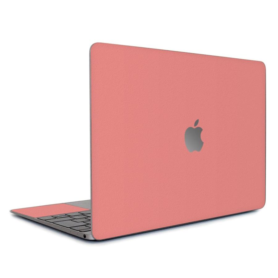 MacBook Air 11インチ スキンシール ケース カバー ステッカー フィルム wraplus 選べる34色 サーモンピンク