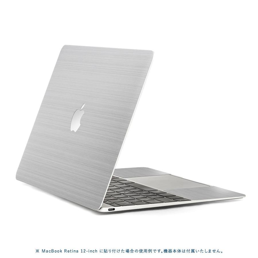 MacBook Air 11インチ スキンシール ケース カバー ステッカー フィルム wraplus 選べる34色 シルバーブラッシュメタル｜wraplus｜03