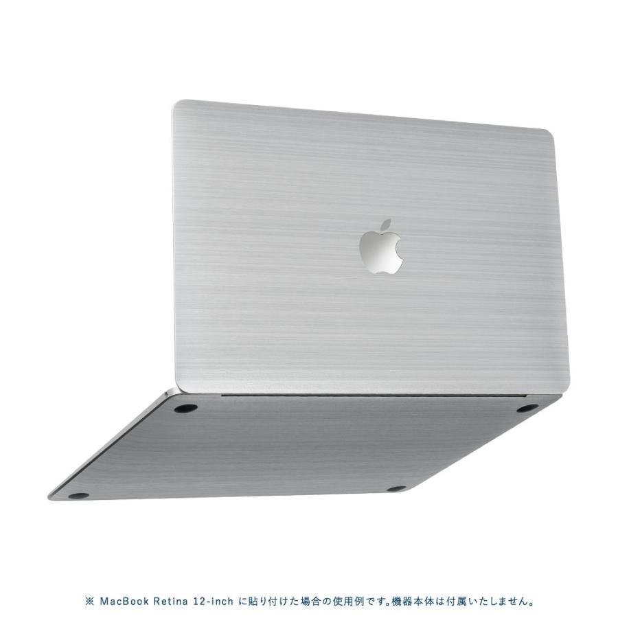 MacBook Air 11インチ スキンシール ケース カバー ステッカー フィルム wraplus 選べる34色 シルバーブラッシュメタル｜wraplus｜05