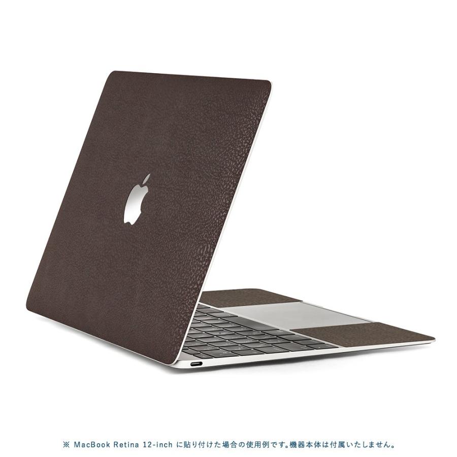 MacBook Air 11インチ スキンシール ケース カバー ステッカー フィルム wraplus 選べる34色 ブラウンレザー｜wraplus｜03