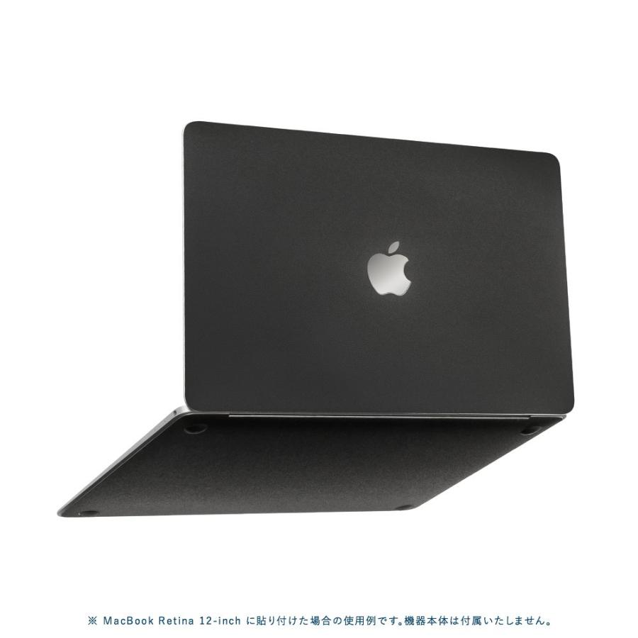 MacBook Air 13インチ スキンシール ケース 新型 M3 M2 M1 2024 2022 2021 フィルム wraplus ブラック 黒｜wraplus｜05