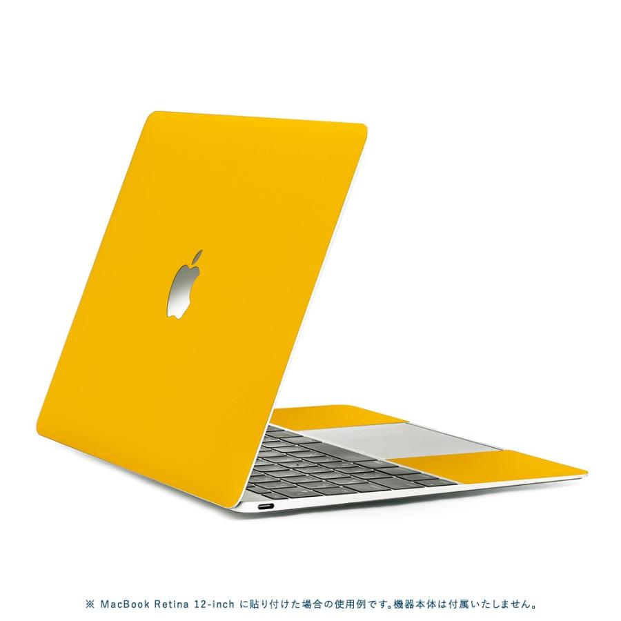 MacBook Air 13インチ スキンシール ケース 新型 M3 M2 M1 2024 2022 2021 フィルム wraplus イエロー 黄色｜wraplus｜03