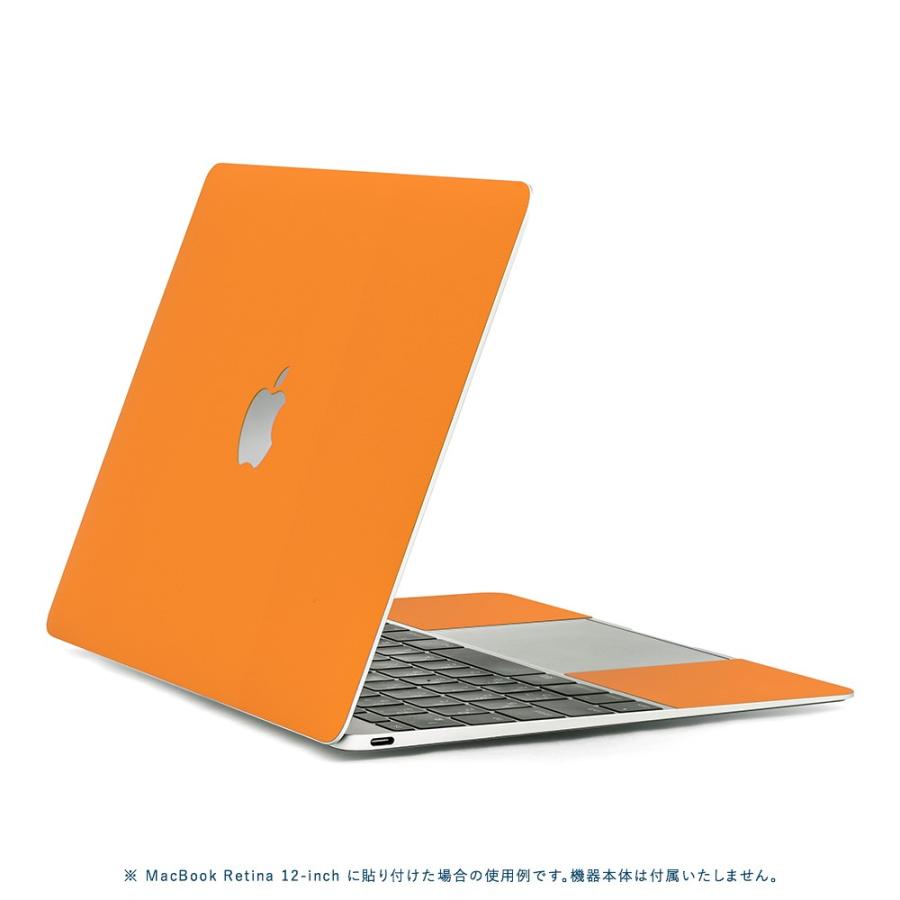 MacBook Air 13インチ スキンシール ケース 新型 M3 M2 M1 2024 2022 2021 フィルム wraplus オレンジ｜wraplus｜03