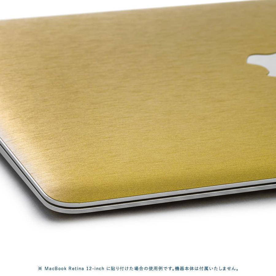 MacBook Air 13インチ スキンシール ケース 新型 M3 M2 M1 2024 2022 2021 フィルム wraplus ゴールドブラッシュメタル｜wraplus｜04