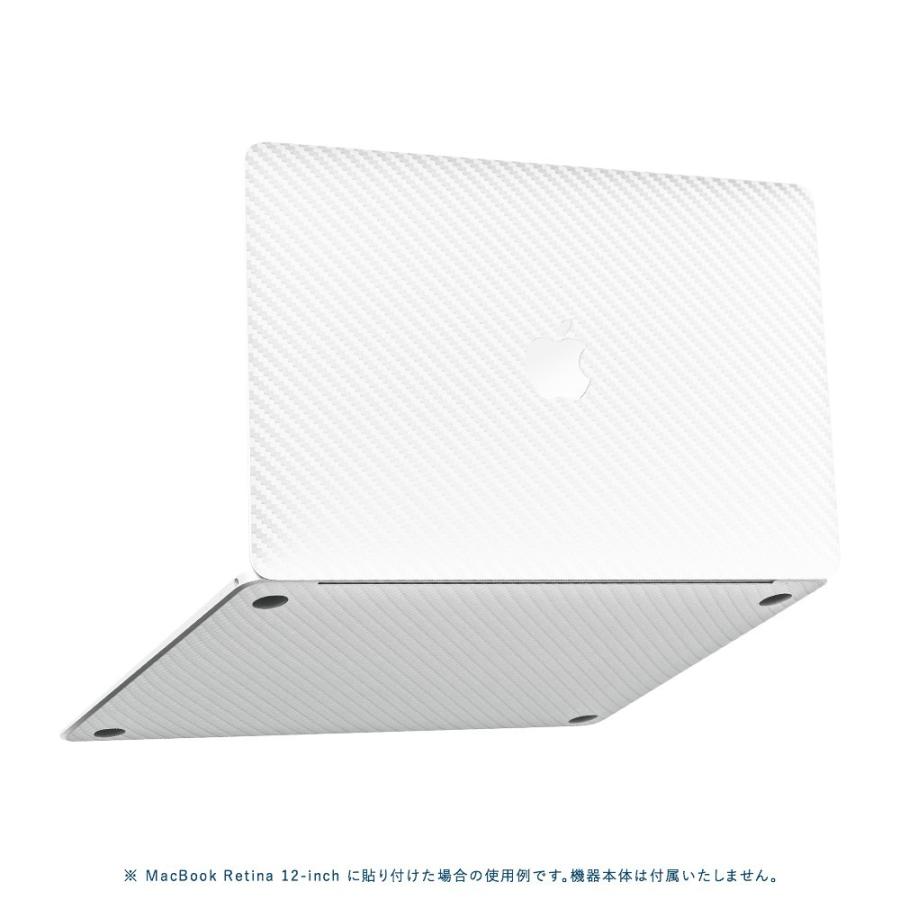 MacBook Air 13インチ スキンシール ケース 新型 M3 M2 M1 2024 2022 2021 フィルム wraplus ホワイトカーボン｜wraplus｜05
