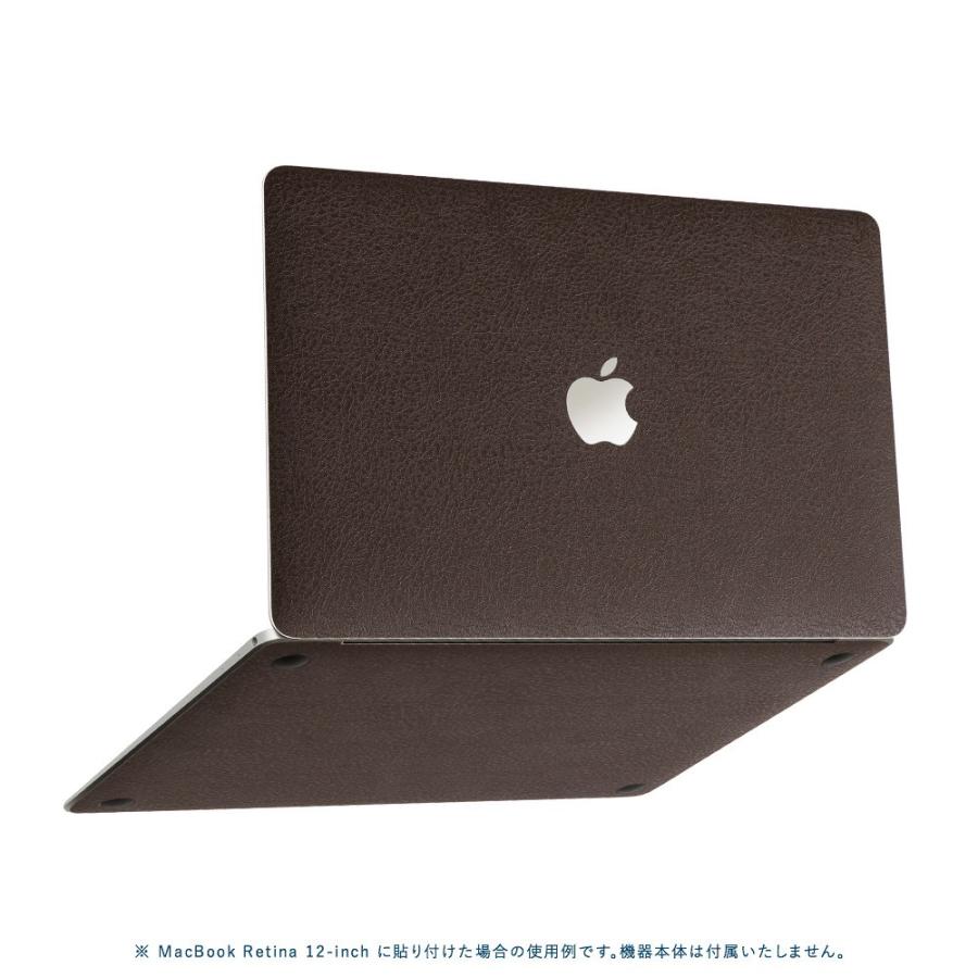 MacBook Air 13インチ スキンシール ケース 新型 M3 M2 M1 2024 2022 2021 フィルム wraplus ブラウンレザー｜wraplus｜05