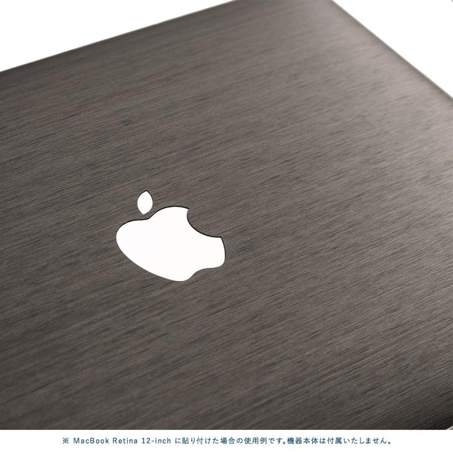MacBook Pro 13インチ スキンシール ケース カバー フィルム 新型 M1 2022 2020 2019 2018 対応 wraplus ブラックブラッシュメタル | MacBook Pro | 03