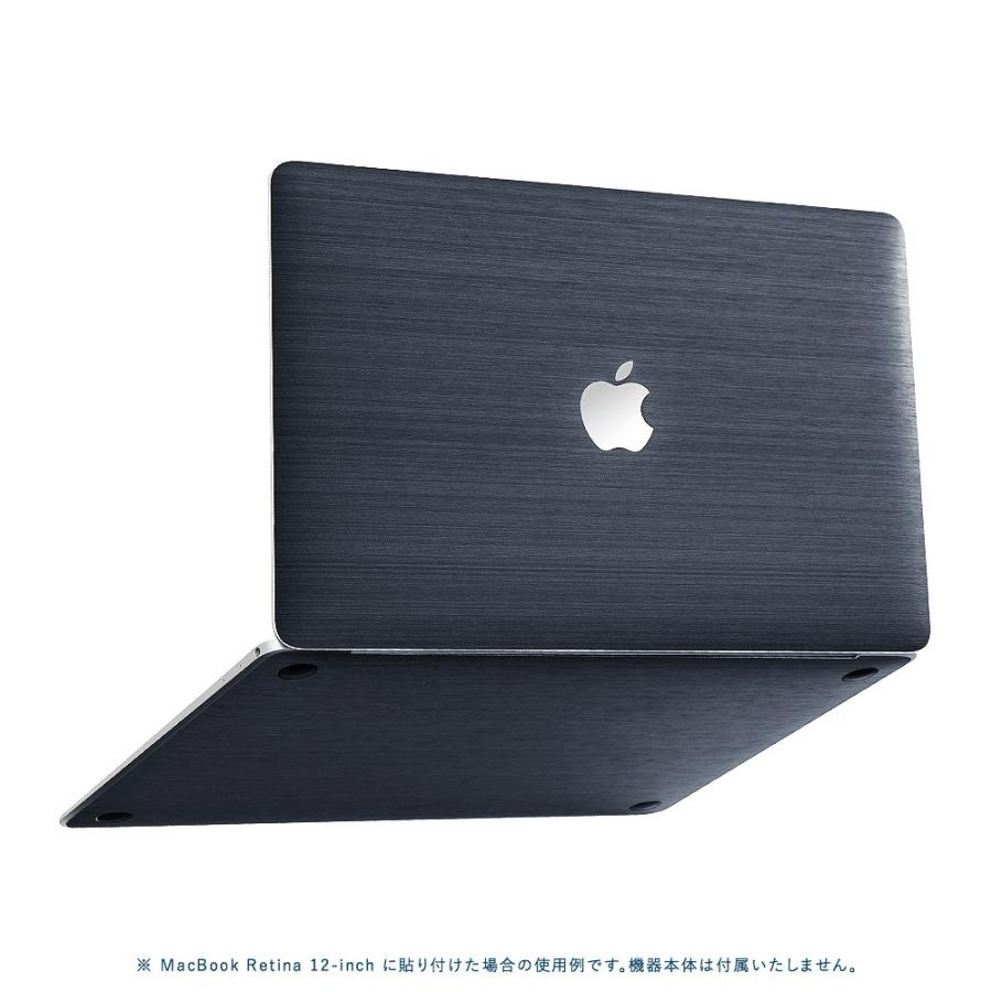MacBook Pro 13インチ スキンシール ケース カバー フィルム 新型 M1 2022 2020 2019 2018 対応 wraplus ネイビーブラッシュメタル | MacBook Pro | 04