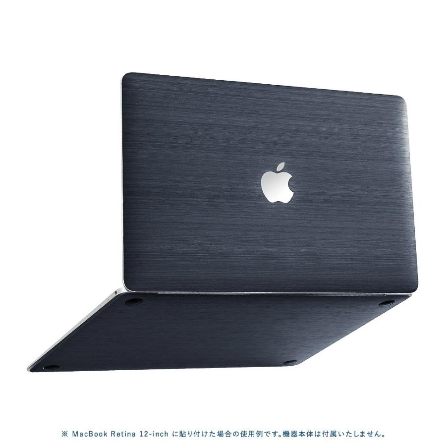 MacBook Pro 13インチ スキンシール ケース カバー フィルム 新型 M1 2022 2020 2019 2018 対応 wraplus ネイビーブラッシュメタル｜wraplus｜05