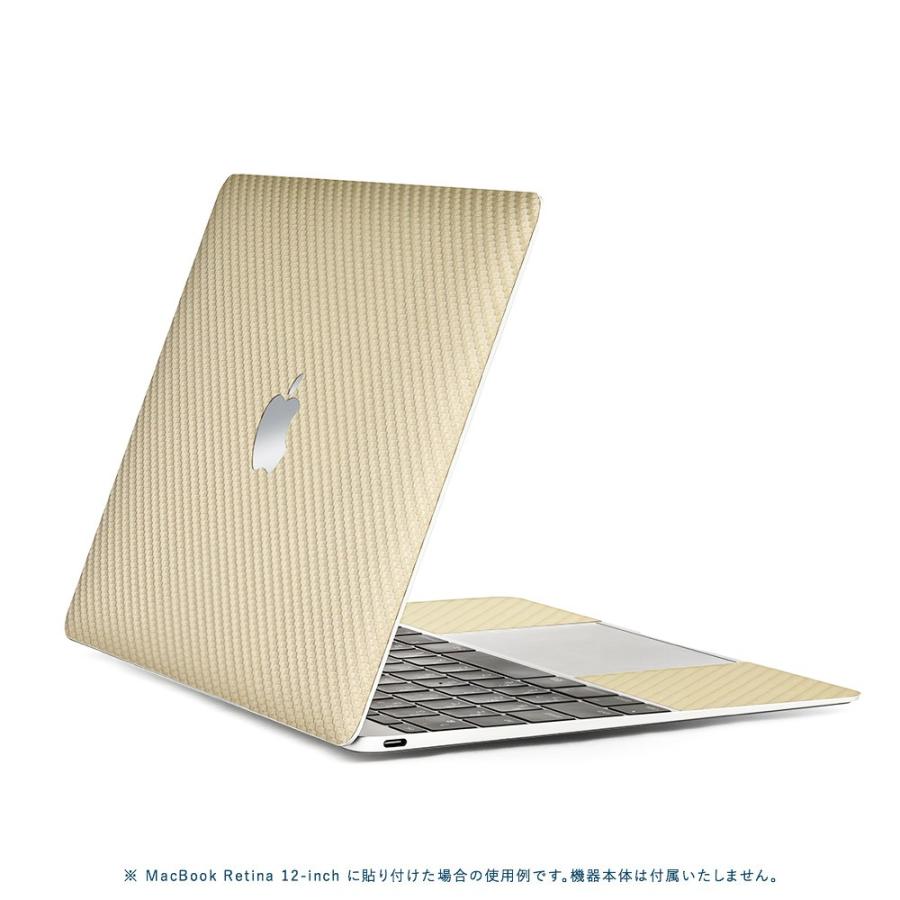 MacBook Pro 13インチ スキンシール ケース カバー フィルム 新型 M1 2022 2020 2019 2018 対応 wraplus ゴールドカーボン｜wraplus｜03