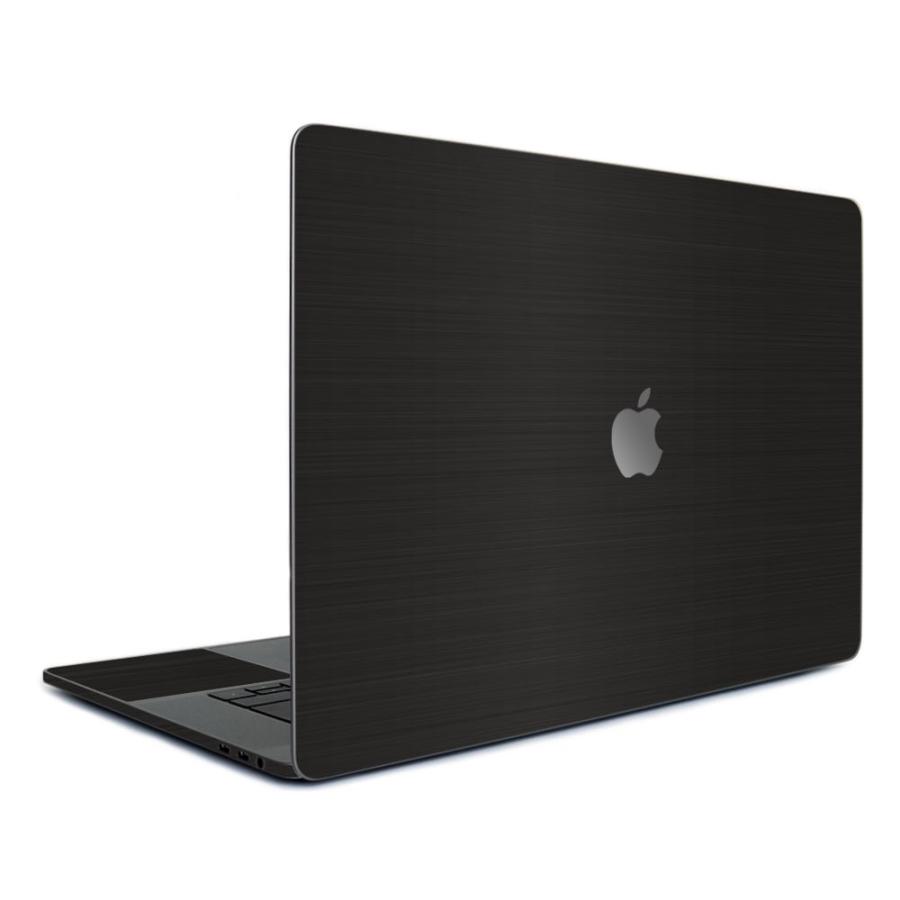 MacBook Pro 15インチ スキンシール ケース カバー フィルム 2019 2018 2017 2016 2015 wraplus ブラックブラッシュメタル | MacBook Pro