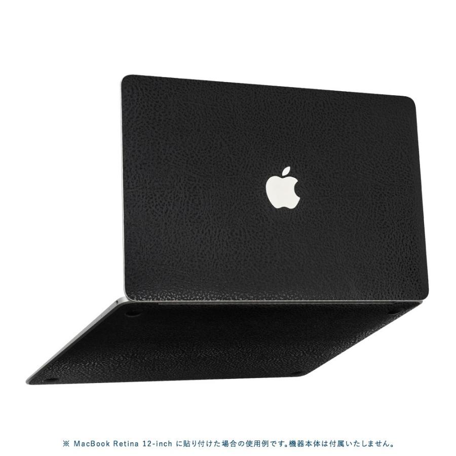 MacBook Pro 15インチ スキンシール ケース カバー フィルム 2019 2018 2017 2016 2015 wraplus ブラック光沢レザー｜wraplus｜05