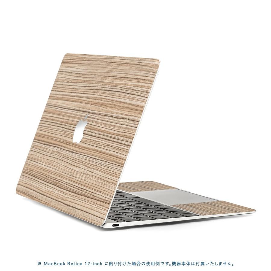 MacBook Retina 12インチ スキンシール ケース カバー フィルム wraplus 選べる34色 ゼブラウッド1 | MacBook Pro | 02