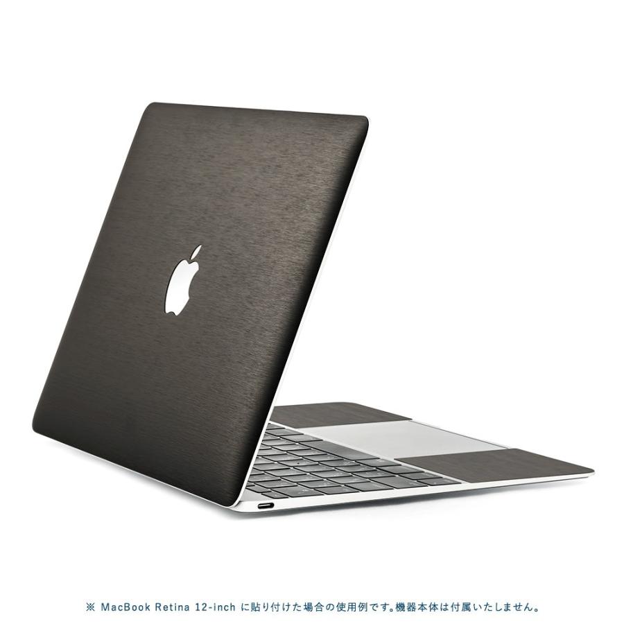 MacBook Retina 12インチ スキンシール ケース カバー フィルム wraplus 選べる34色 ブラックブラッシュメタル | MacBook Pro | 02