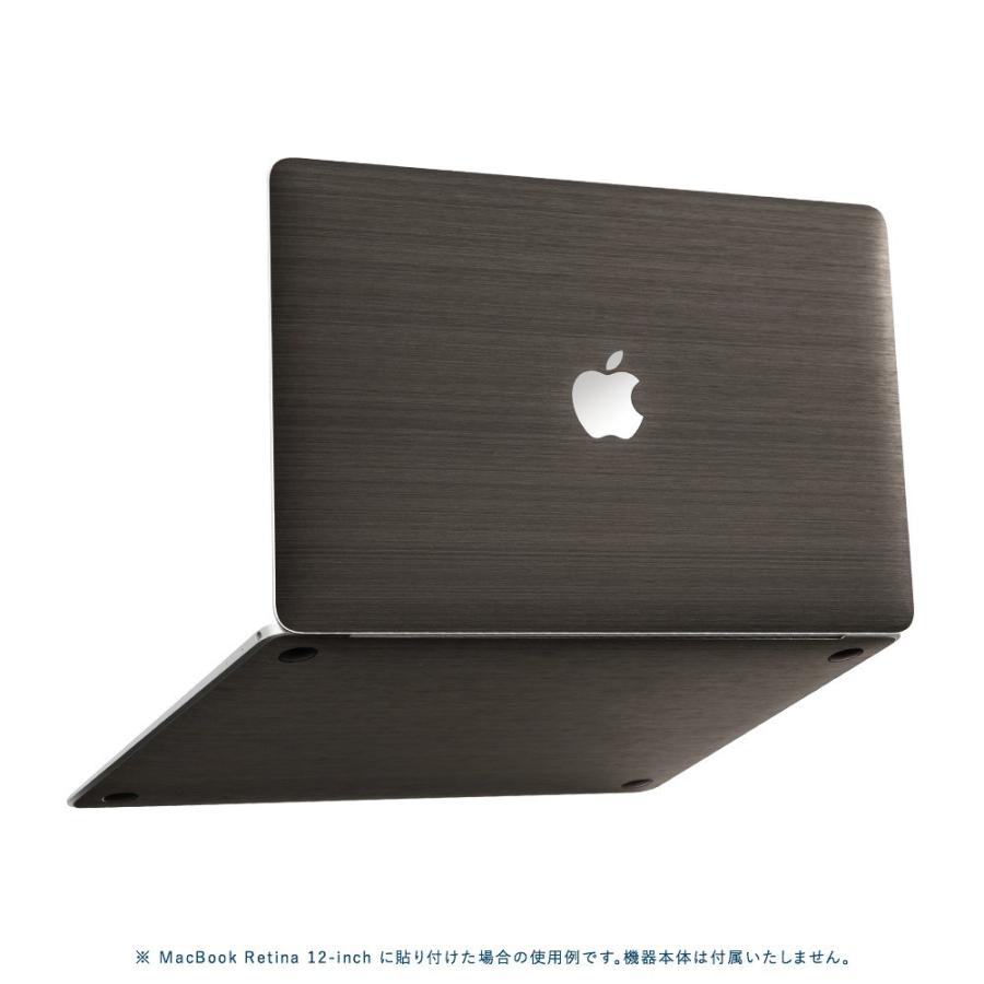 MacBook Retina 12インチ スキンシール ケース カバー フィルム wraplus 選べる34色 ブラックブラッシュメタル | MacBook Pro | 04