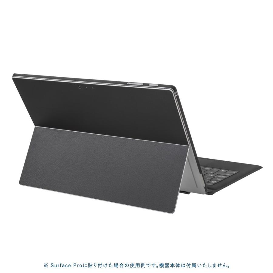 Surface Pro7 / Pro6 / Pro5 / Pro4 スキンシール ケース 背面 wraplus ブラックレザー | Surface | 01