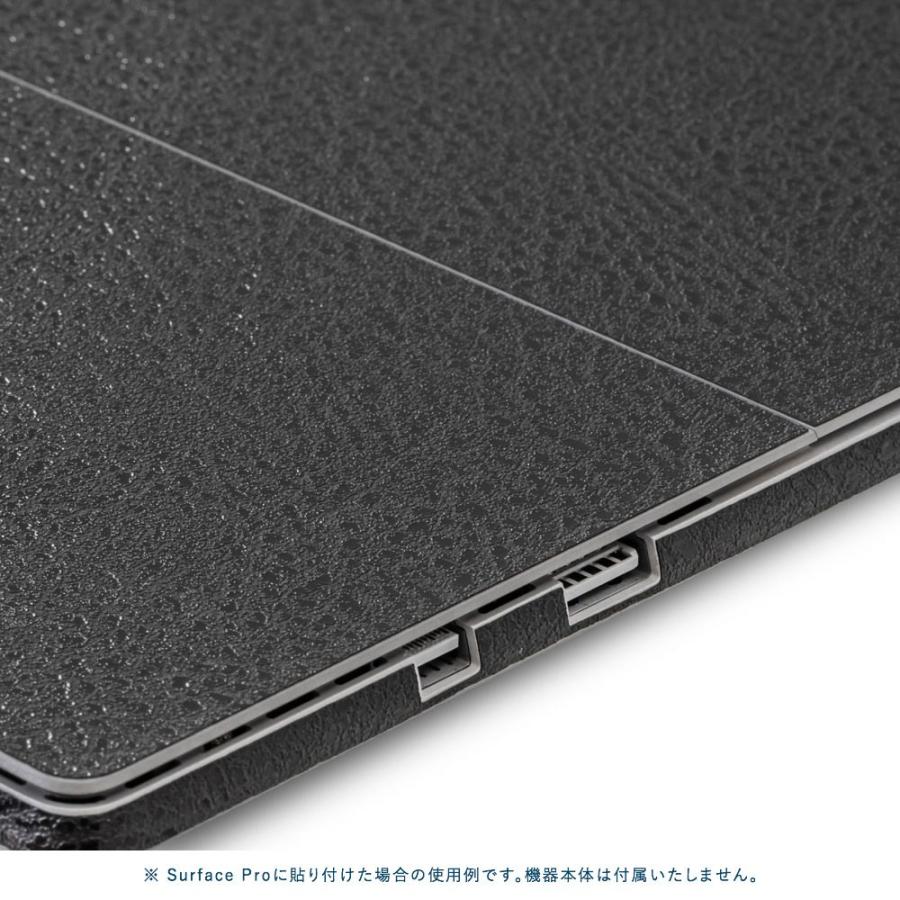 Surface Pro7 / Pro6 / Pro5 / Pro4 スキンシール ケース 背面 wraplus ブラック光沢レザー | Surface | 03
