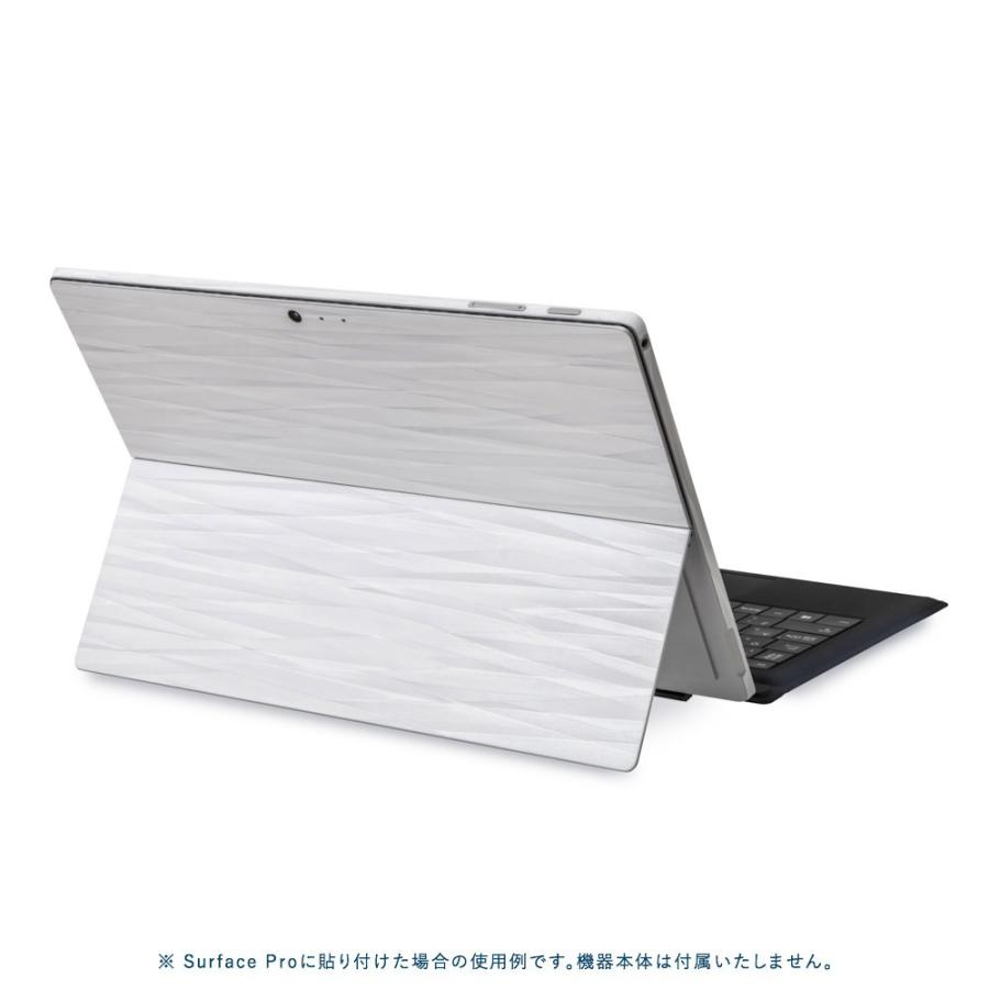 Surface Pro7 / Pro6 / Pro5 / Pro4 スキンシール ケース 背面 wraplus ホワイトアブストラクト｜wraplus｜02