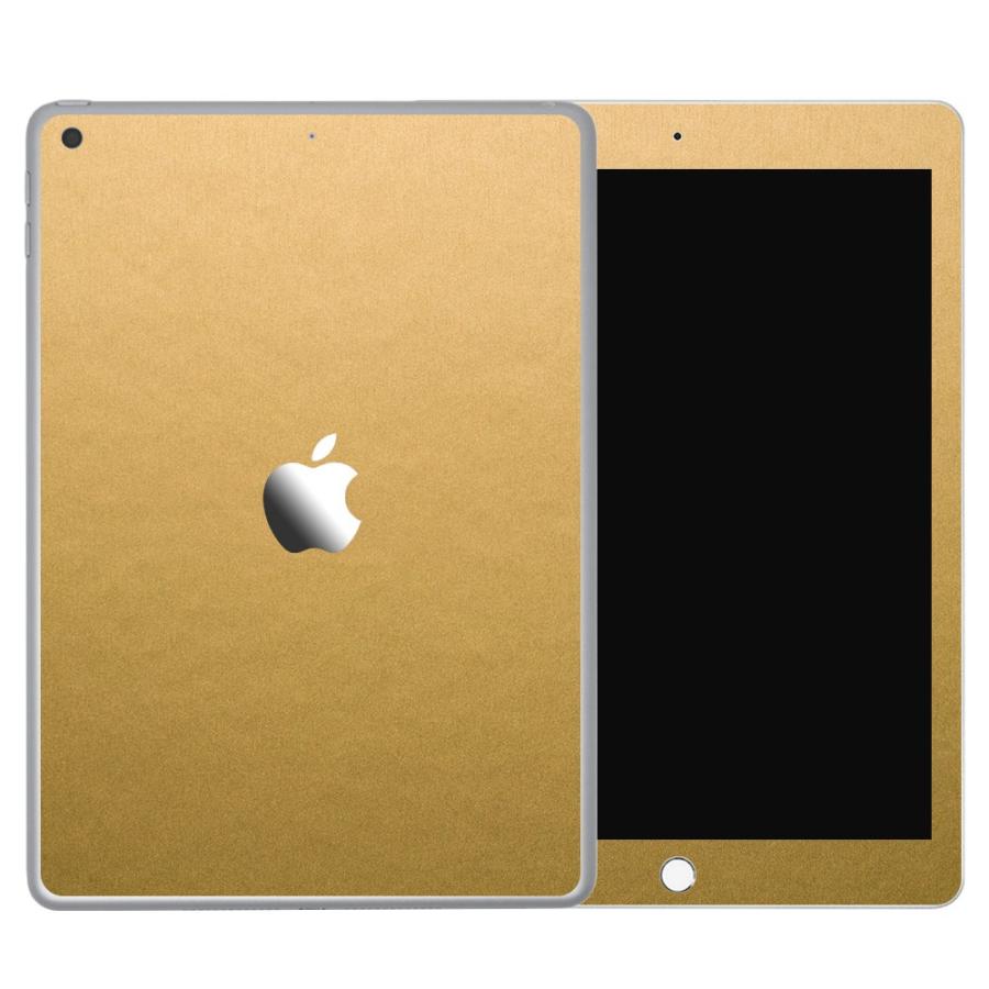 iPad 第9世代 第8世代 第7世代 第6世代 第5世代 スキンシール ケース カバー フィルム 背面 wraplus 選べる34色 ゴールドブラッシュメタル | iPad