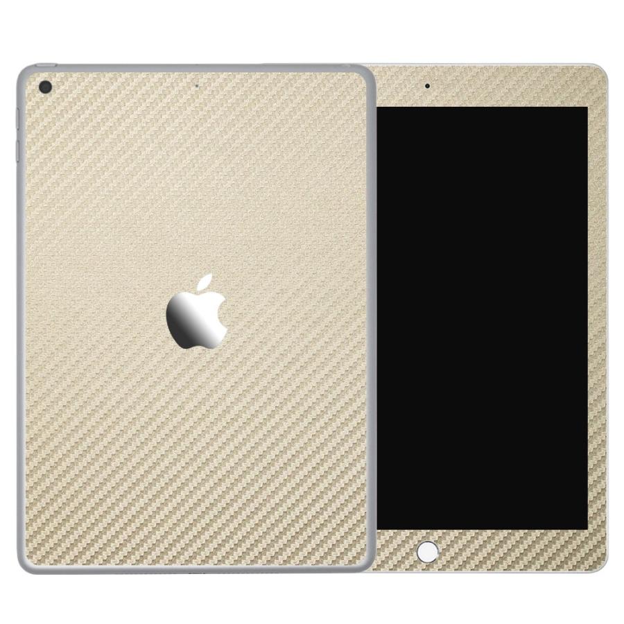 iPad 第9世代 第8世代 第7世代 第6世代 第5世代 スキンシール ケース カバー フィルム 背面 wraplus 選べる34色 ゴールドカーボン | iPad