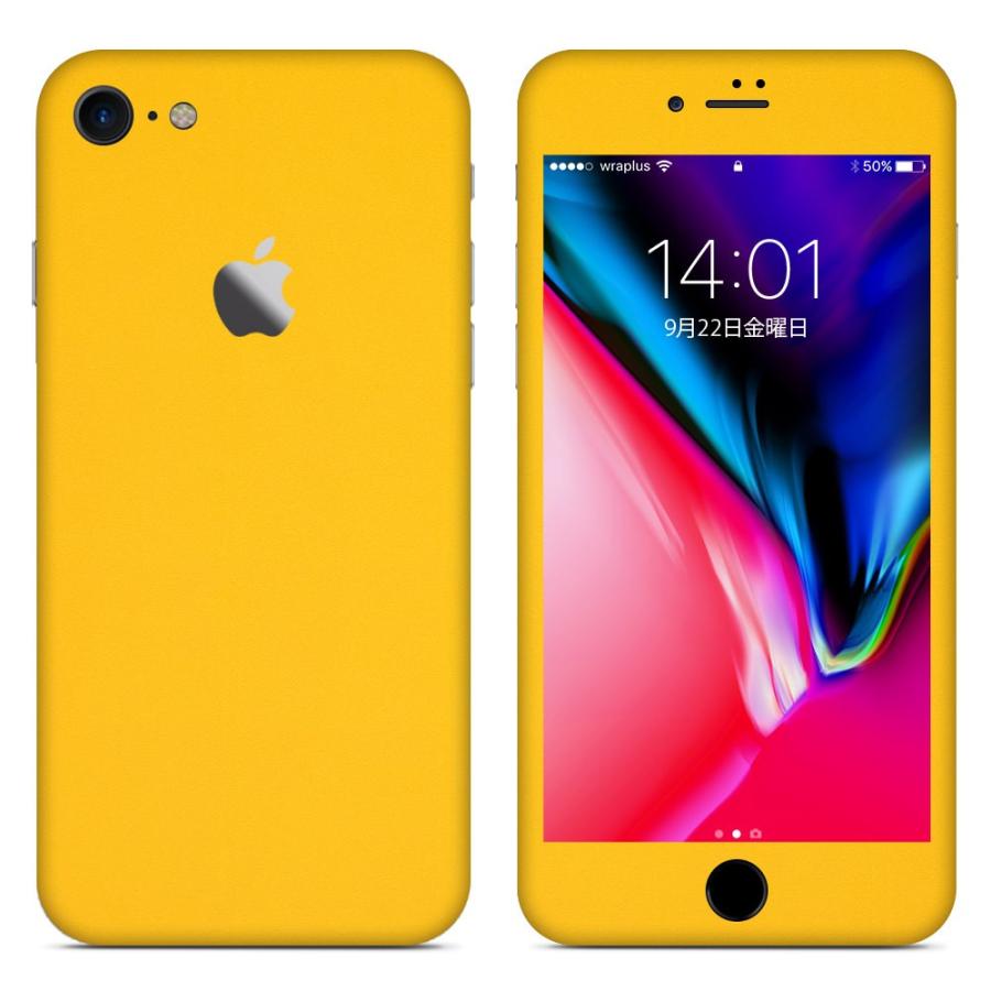 Iphone8 スキンシール 360 タイプ カバー シール ケース 薄い Wraplus 選べる34色 イエロー 黄色 962 Wraplus Online Store 通販 Yahoo ショッピング