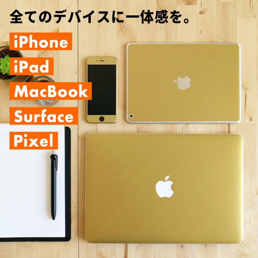 iPad Air スキンシール iPad Pro 11インチ 13インチ スキンシール iPad mini フィルム ケース カバー 背面 保護 M5 M4 M3 M2 wraplus ゴールドブラッシュメタル | iPad | 01