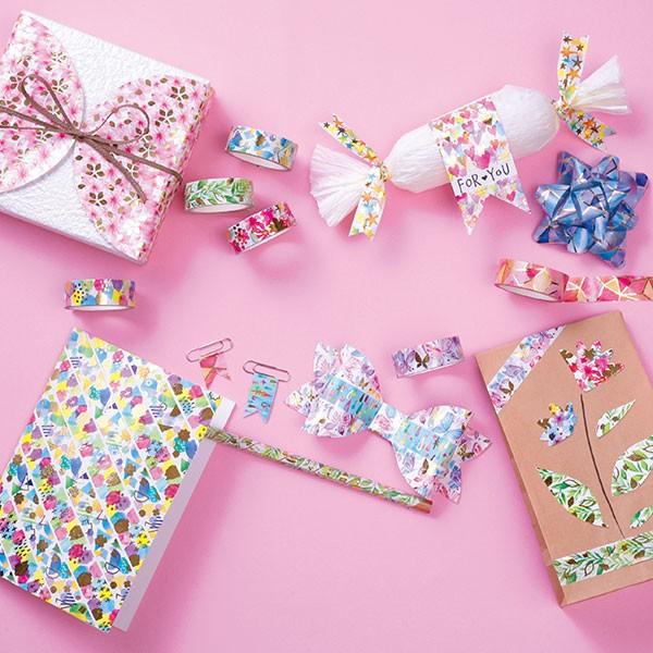 マスキングテープ 包む 金箔押し 幾何学模様シリーズ トライアングルパターン M 0149 15mm 5ｍ シモジマラッピング倶楽部 通販 Paypayモール