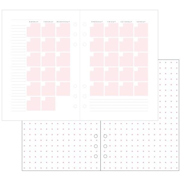 手帳 システム手帳 リフィル 日付なしダイアリ マークス Mark 039 S A5 月間ブロックamp