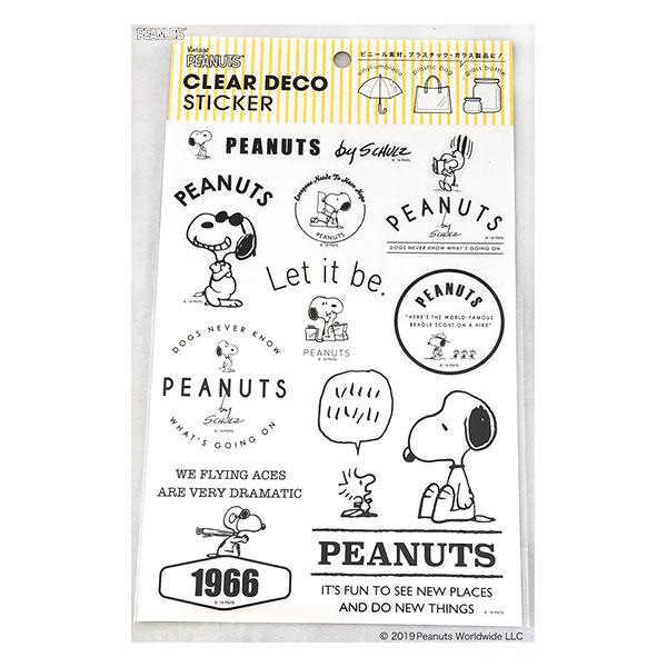 シール Samp C Snoopy 62 以上節約 スヌーピー Pwd18 クリアデコステッカー ピーナッツ