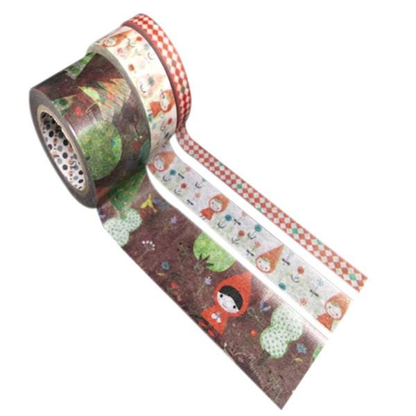 マスキングテープ シール堂 シンジカトウ Shinzi Katoh ストーリーマスキングテープ 赤ずきん 3巻セット 7mm 15mm 28mm Ks Mt 022 シモジマラッピング倶楽部 Yahoo 店 通販 Yahoo ショッピング