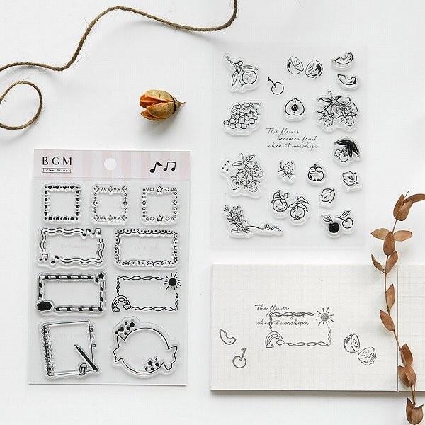 クリアスタンプ Bgm ビージーエム 飾り線 Bt Cs017 手帳 スケジュール はんこ おしゃれ かわいい シモジマラッピング倶楽部 通販 Paypayモール