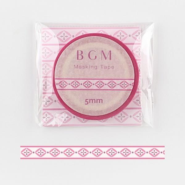 マスキングテープ BGM ビージーエム ライフ BM-LS055 【あす楽対応】 5mm×7m 織リボン ピンク 55％以上節約