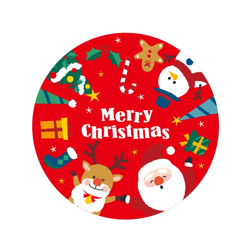 ホワイトクリスマス Merry Christmas シール 30枚 ホワイトクリスマス