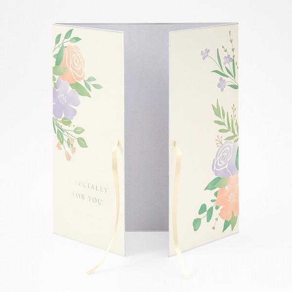 MIDORI（ミドリ） ☆爆買☆色紙 寄せ書き カラー色紙 両開き リボン 花