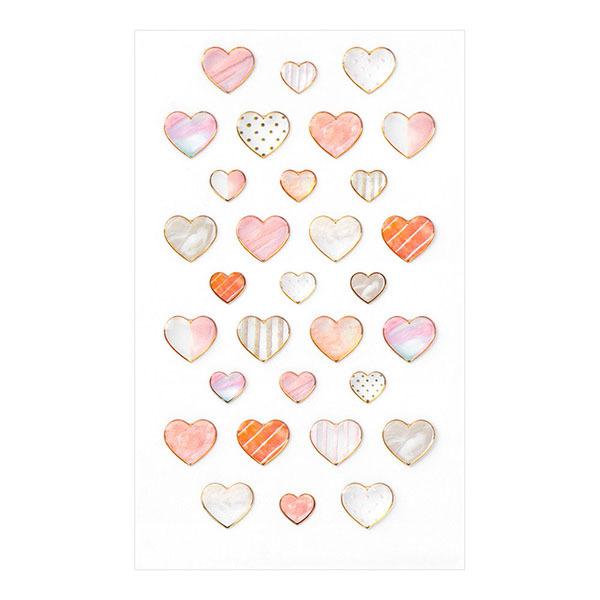 シール Midori ミドリ 2523 Sticker Collecton レジンシール ハート柄 ピンク シモジマラッピング倶楽部 通販 Paypayモール