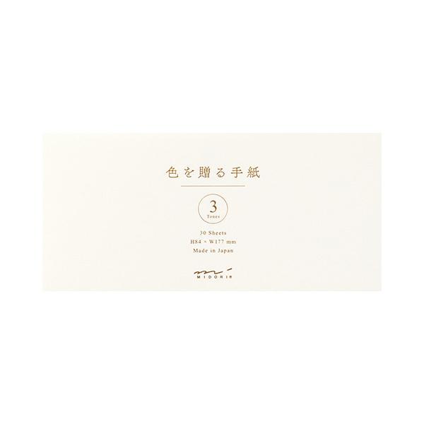 レター midori ミドリ 一筆箋 セール 超特価SALE開催 89512006 白 色を贈る 30枚入