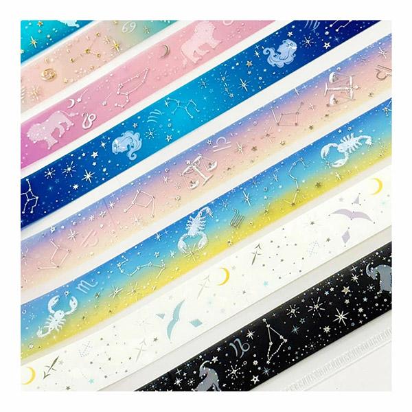 マスキングテープ クローズピン Clothes-Pin 12星座透明マスキング