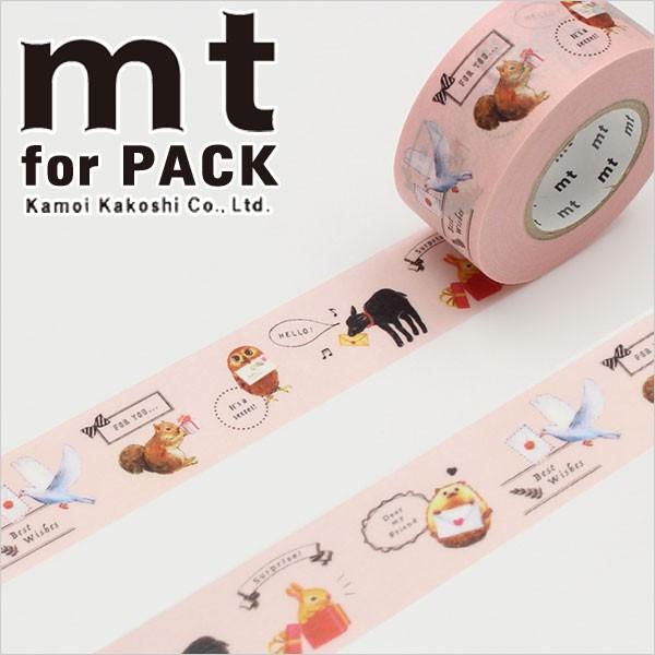 ボーナスセール10%OFF 梱包用粘着テープ 幅広　mt カモ井加工紙　mt for PACK 動物たち 25mm×15m MTPACK10｜wrappingclub1