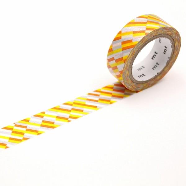 マスキングテープ 『mt deco ブロックストライプ グリーン MT01D439