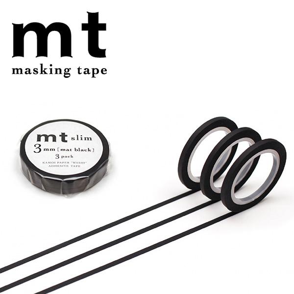 mt（エムティー） マスキングテープ カモ井加工紙 mt slim 3mm 3巻
