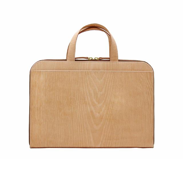 木目 薄型 レザー メンズ バッグ 鞄 スリム 革 本革 型押し 男性 |  | 01