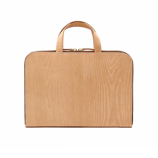 木目 薄型 レザー メンズ バッグ 鞄 スリム 革 本革 型押し 男性 |  | 03