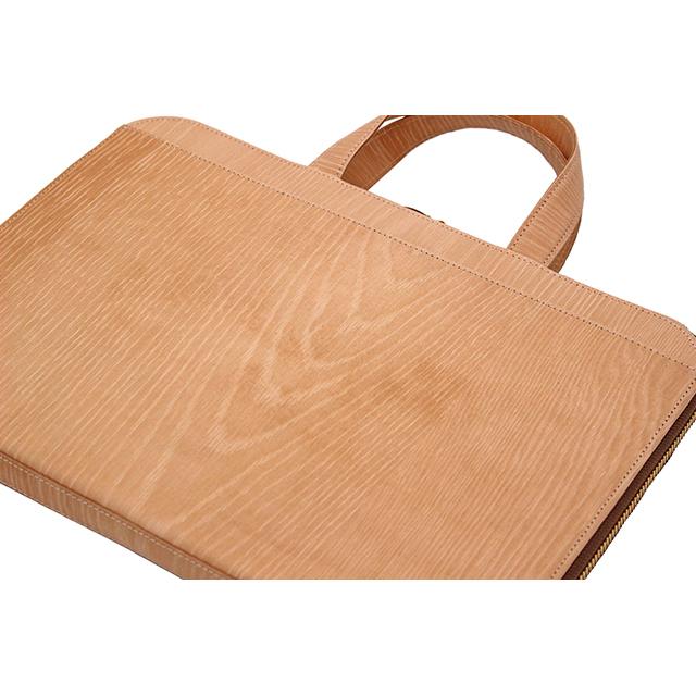 木目 薄型 レザー メンズ バッグ 鞄 スリム 革 本革 型押し 男性 |  | 05