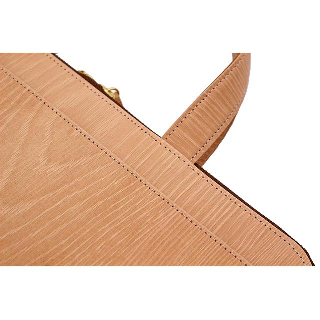 木目 薄型 レザー メンズ バッグ 鞄 スリム 革 本革 型押し 男性 |  | 06