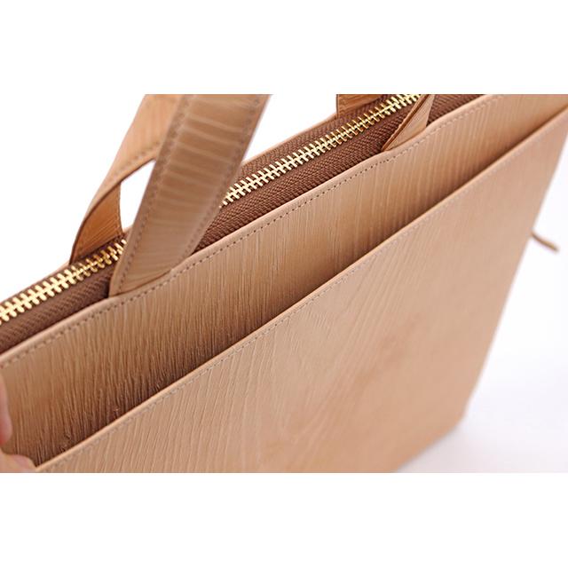 木目 薄型 レザー メンズ バッグ 鞄 スリム 革 本革 型押し 男性 |  | 07