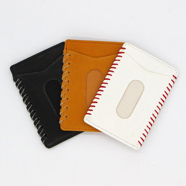 【野球ファンに届け！】ボールとグラブの革からできたパスケース 野球 グローブ ベースボール レザー 定期入れ メンズ レディース 本革 プレゼント ギフト |  | 03