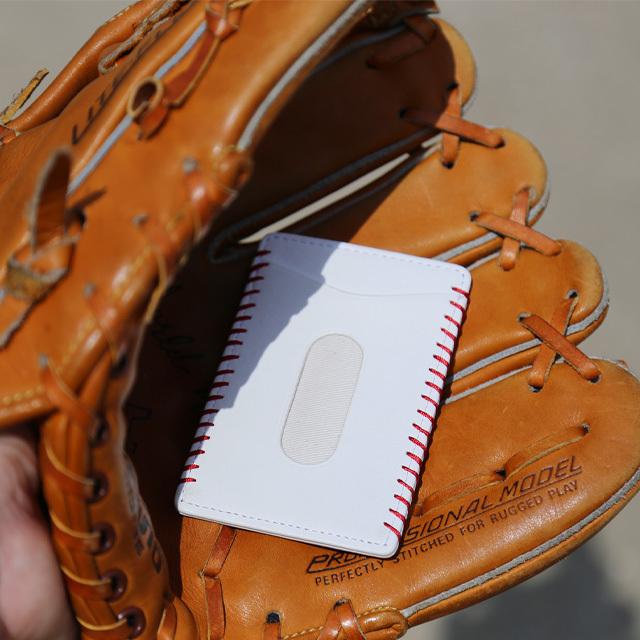 【野球ファンに届け！】ボールとグラブの革からできたパスケース 野球 グローブ ベースボール レザー 定期入れ メンズ レディース 本革 プレゼント ギフト |  | 05