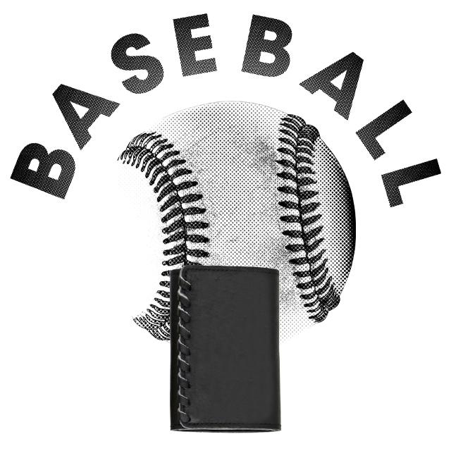 ボールとグラブの革からできたキーケース グローブ レザー 本革 硬式 ベースボール 鍵 ETCカード baseball-08 |  | 01