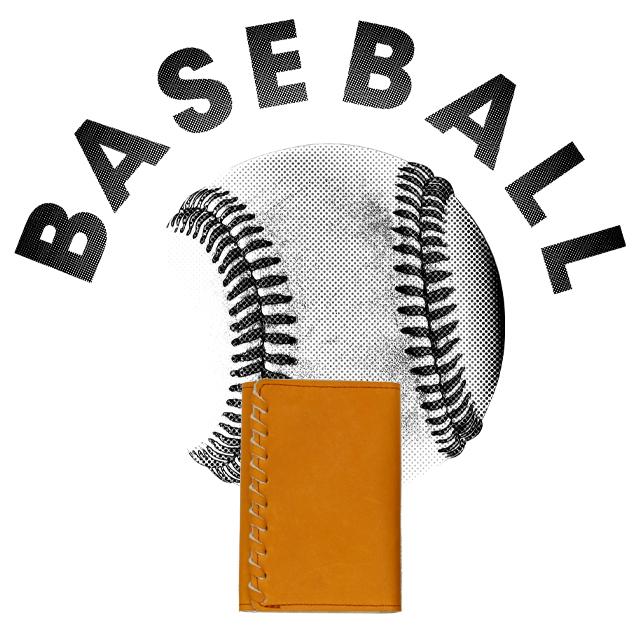 ボールとグラブの革からできたキーケース グローブ レザー 本革 硬式 ベースボール 鍵 ETCカード baseball-08 |  | 02