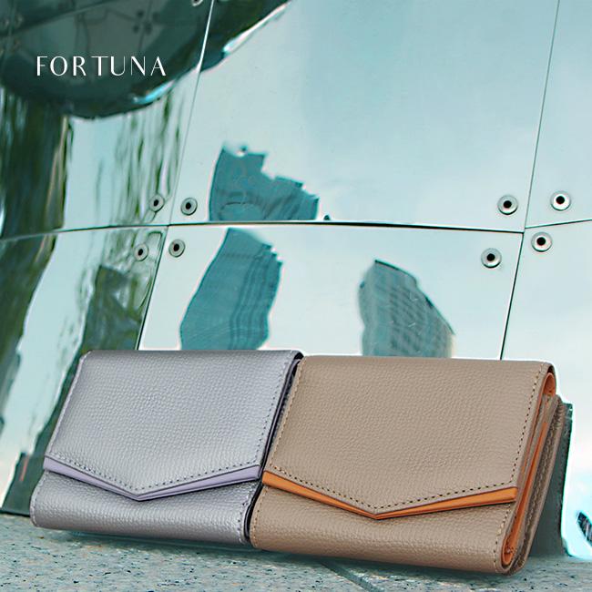 fortuna「幸運を呼ぶ財布」イタリア革レター型三つ折り財布 金運 開運 風水 ゴールド シルバー コンパクト財布 天赦日 一粒万倍日 寅の日 ご利益 | 